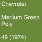 Preview: Chevrolet, Medium Green Poly, 49 (1974).